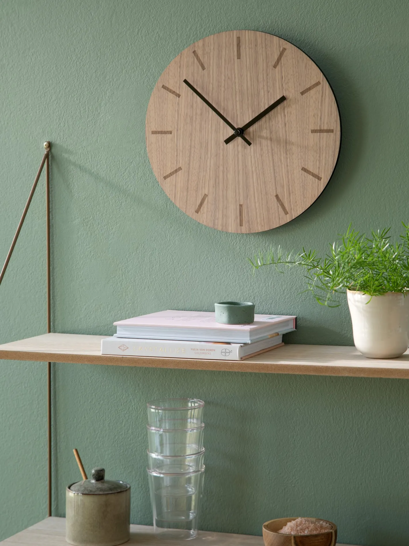 Søstrene Grene Vægur Walnut Ø28